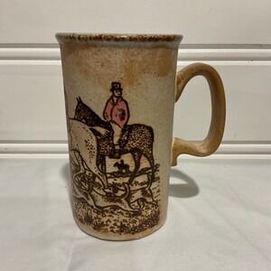 Dunoon Scotland Stoneware Coffee Mug Cup Vintage Textured Graphic 9.5oz Capacity